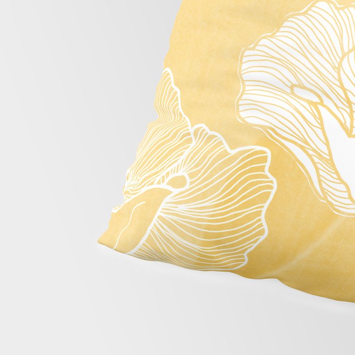 Poppy bloom - yellow Pillow Sham Gallery Image 4