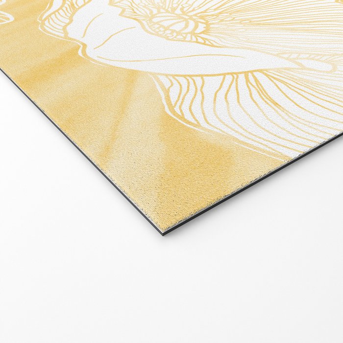 Poppy bloom - yellow Welcome Mat Gallery Image 2