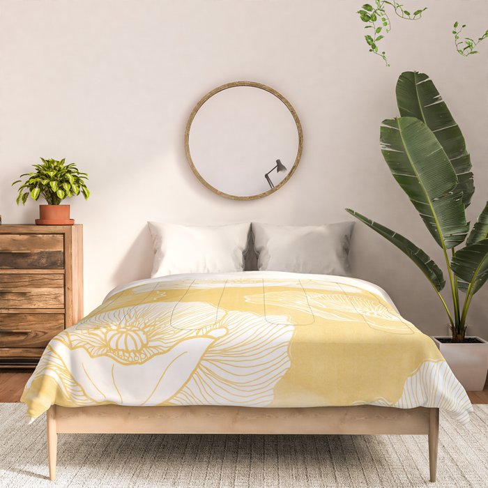 Poppy bloom - yellow Comforter Gallery Image 3