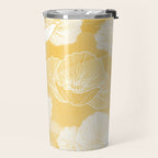 Poppy bloom - yellow Travel Mug Gallery Image 2