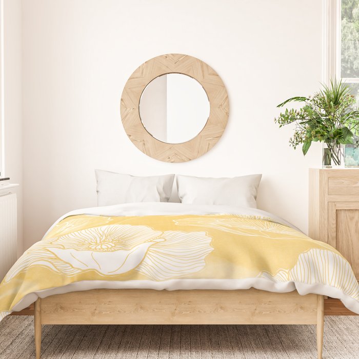 Poppy bloom - yellow Duvet Cover Gallery Image 3