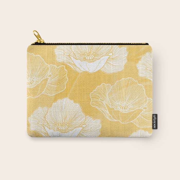 Poppy bloom - yellow Carry All Pouch Gallery Image 1