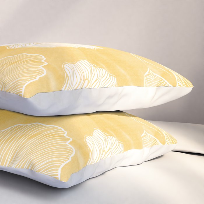 Poppy bloom - yellow Pillow Sham Gallery Image 3