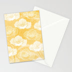 Poppy bloom - yellow Stationery Card Gallery Image 2