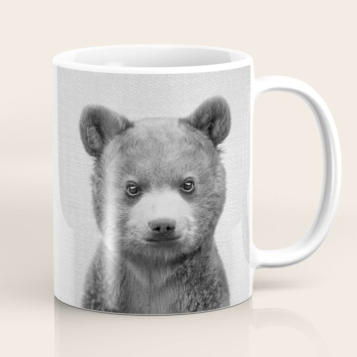 Baby Bear - Black & White Coffee Mug Gallery Image 1