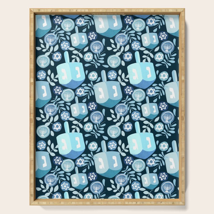 Night Dreidel Serving Tray Gallery Image 1