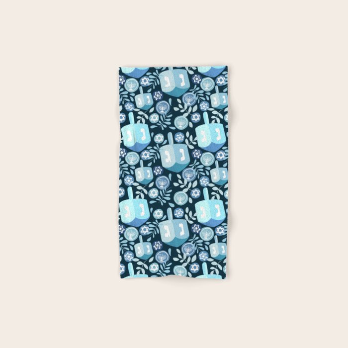 Night Dreidel Bath Towel Gallery Image 1