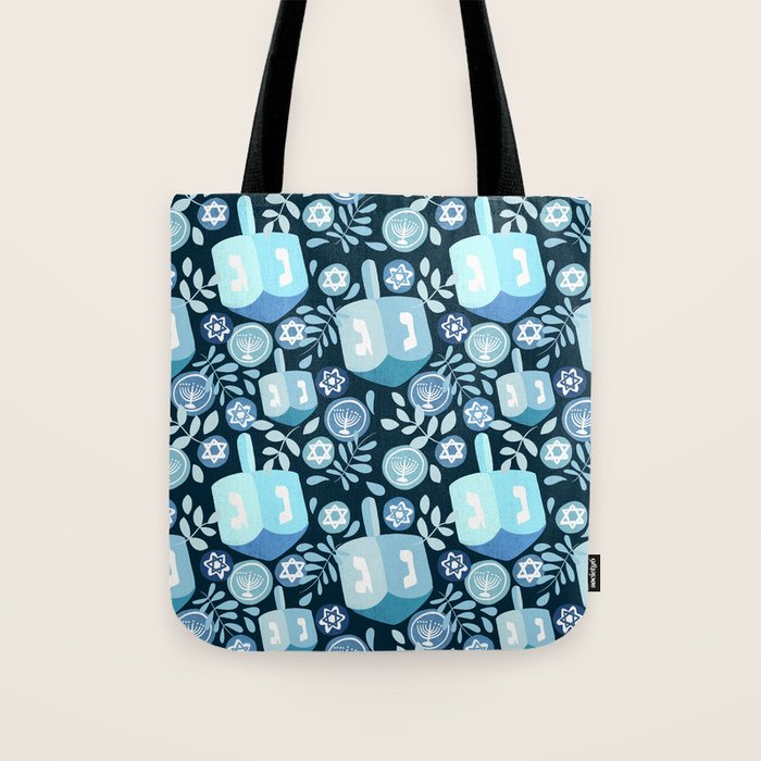 Night Dreidel Tote Bag Gallery Image 1