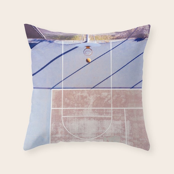 basketball court 3 Throw Pillow Gallery Image 1