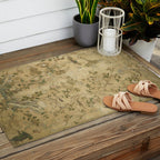 Antique 18th Century Chinoiserie Golden Garden Fresco 1740 Outdoor Rug Gallery Image 2