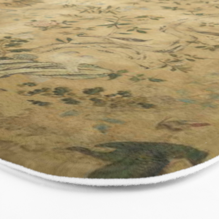 Antique 18th Century Chinoiserie Golden Garden Fresco 1740 Bath Mat Gallery Image 3