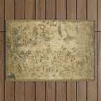 Antique 18th Century Chinoiserie Golden Garden Fresco 1740 Outdoor Rug Gallery Image 1