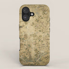 Antique 18th Century Chinoiserie Golden Garden Fresco 1740 iPhone Case Gallery Image 1
