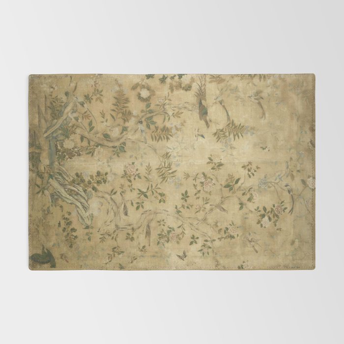 Antique 18th Century Chinoiserie Golden Garden Fresco 1740 Rug Gallery Image 2