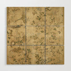 Antique 18th Century Chinoiserie Golden Garden Fresco 1740 Wood Wall Art Gallery Image 1