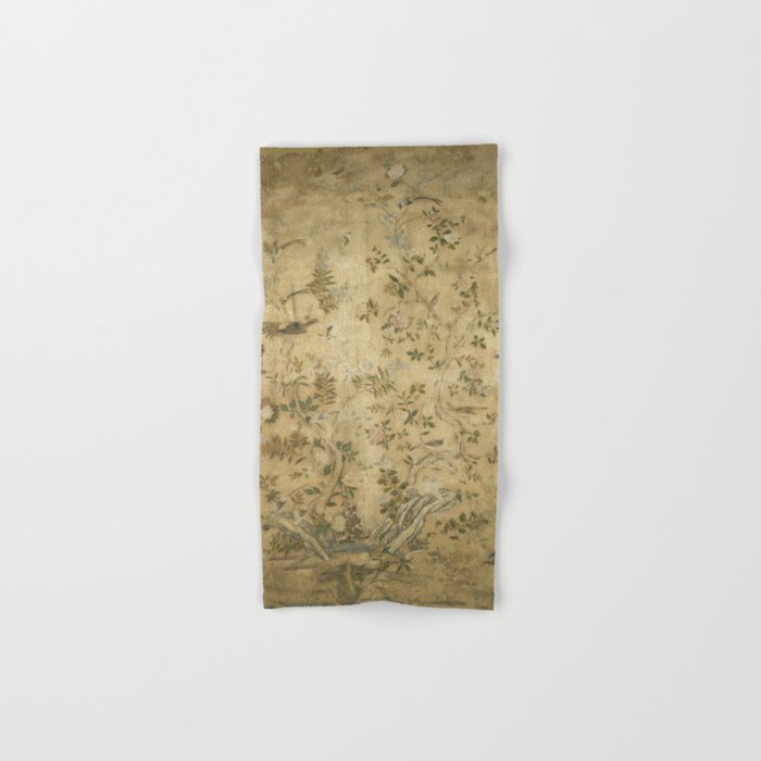 Antique 18th Century Chinoiserie Golden Garden Fresco 1740 Bath Towel Gallery Image 1
