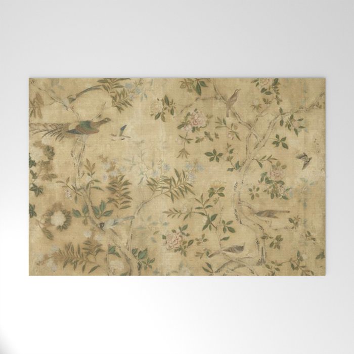 Antique 18th Century Chinoiserie Golden Garden Fresco 1740 Welcome Mat Gallery Image 1