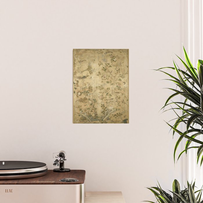 Antique 18th Century Chinoiserie Golden Garden Fresco 1740 Poster Gallery Image 2
