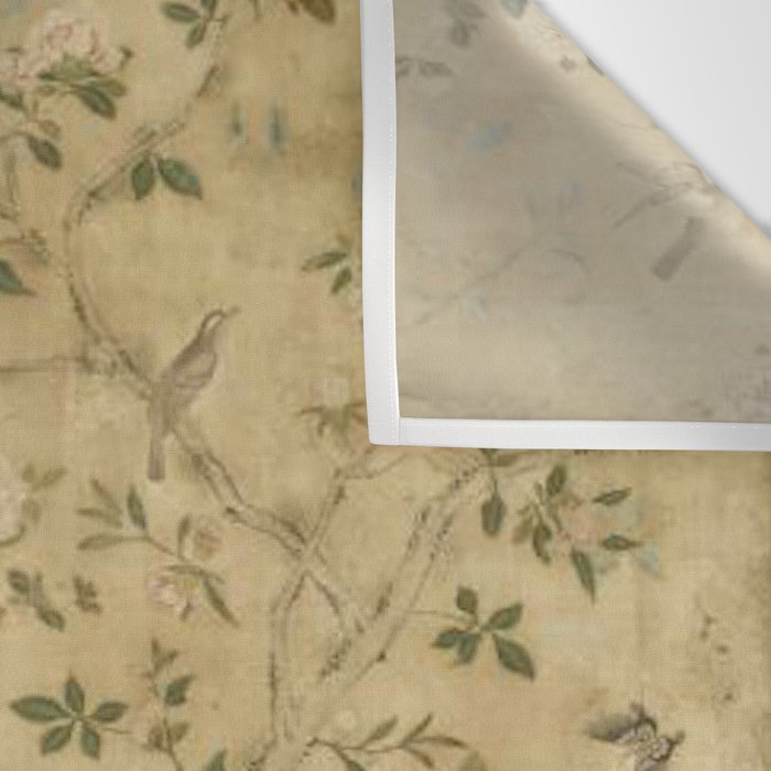 Antique 18th Century Chinoiserie Golden Garden Fresco 1740 Wall Tapestry Gallery Image 3