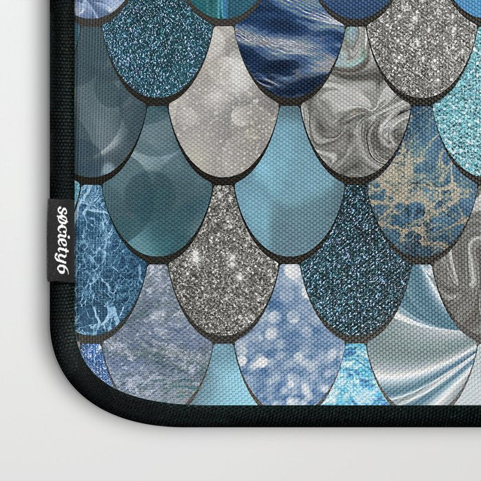 Mermaid Ocean Blue Pattern Laptop Sleeve Gallery Image 3