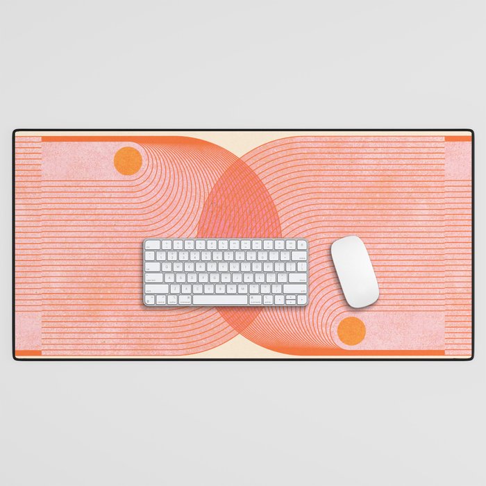 Abstraction_SUN_SUMMER_RED_HOT_SHINE_POP_ART_0322M Desk Mat Gallery Image 1