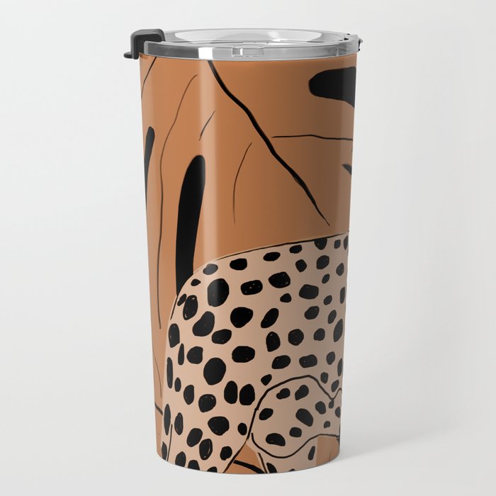 Minimal Jungle Abstract Art 1 Travel Mug Gallery Image 3