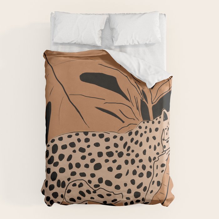 Minimal Jungle Abstract Art 1 Duvet Cover Gallery Image 1