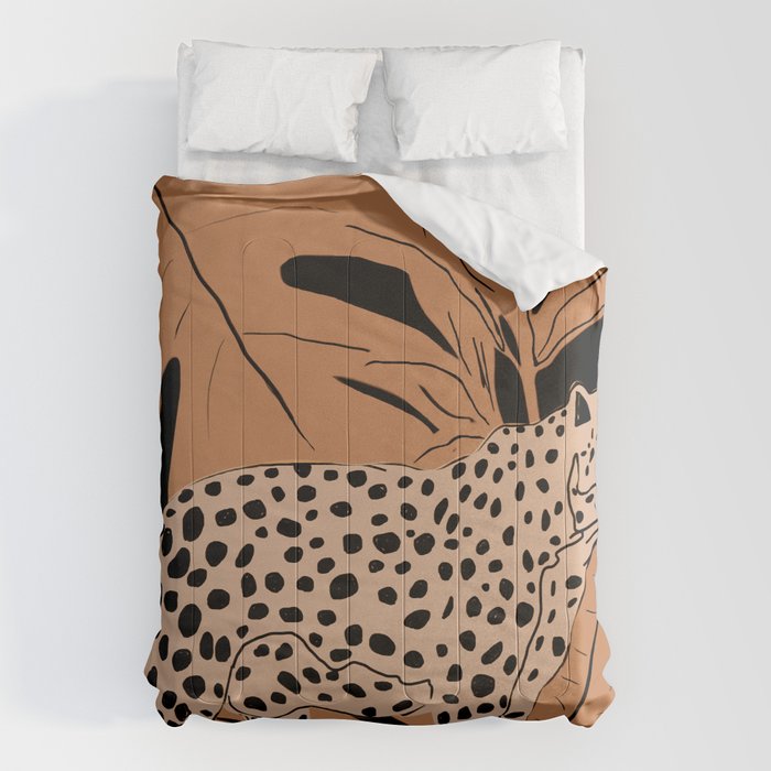 Minimal Jungle Abstract Art 1 Comforter Gallery Image 6