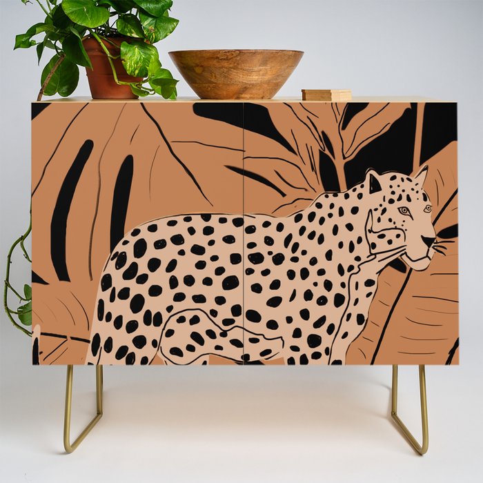 Minimal Jungle Abstract Art 1 Credenza Gallery Image 1