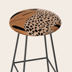 Minimal Jungle Abstract Art 1 Stool Gallery Image 2