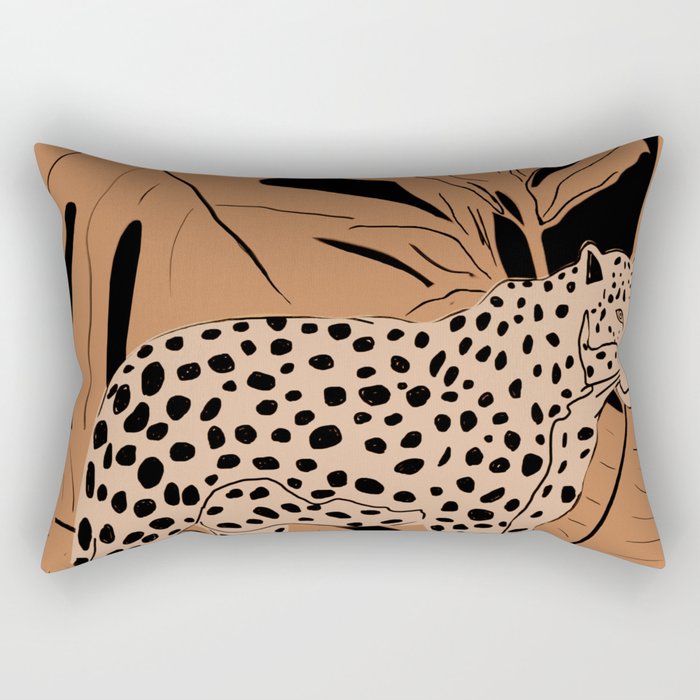 Minimal Jungle Abstract Art 1 Rectangular Pillow Gallery Image 2