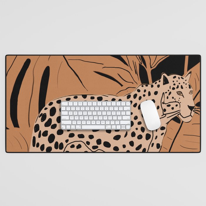 Minimal Jungle Abstract Art 1 Desk Mat Gallery Image 1
