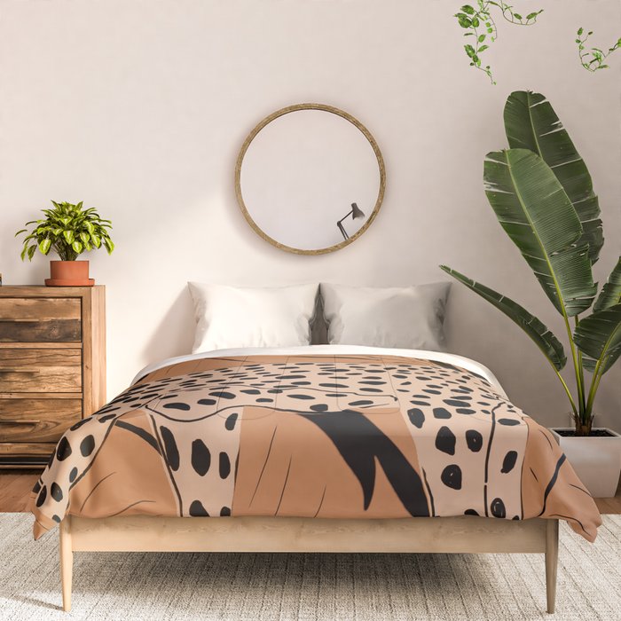 Minimal Jungle Abstract Art 1 Comforter Gallery Image 3