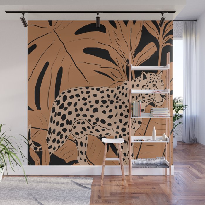Minimal Jungle Abstract Art 1 Wall Mural Gallery Image 1
