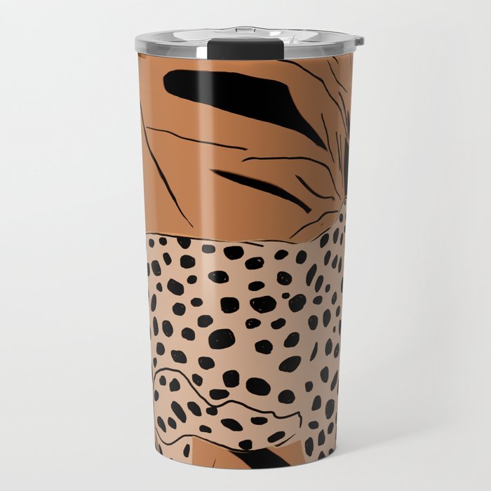 Minimal Jungle Abstract Art 1 Travel Mug Gallery Image 1