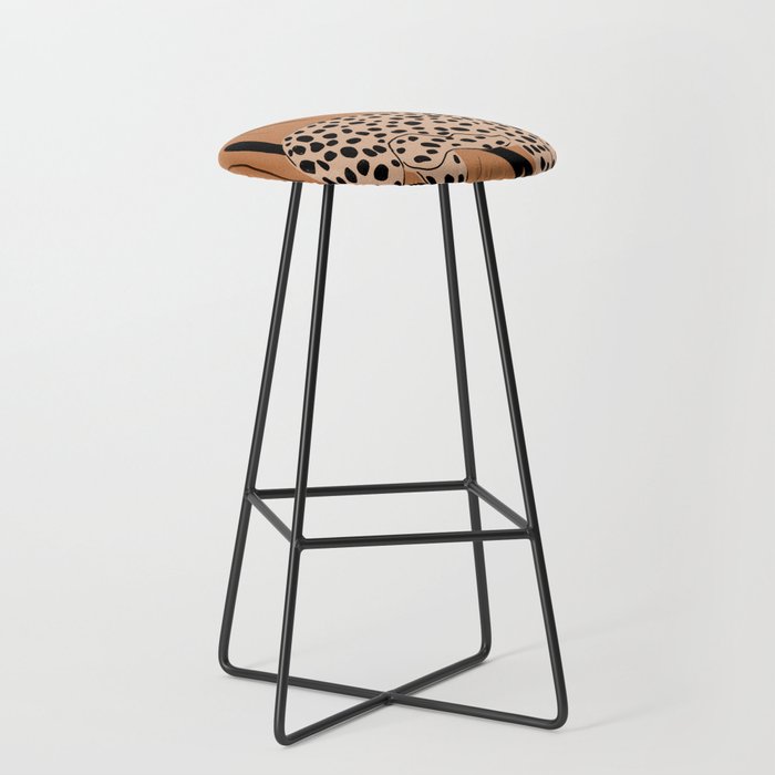 Minimal Jungle Abstract Art 1 Stool Gallery Image 1
