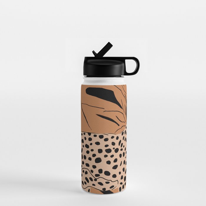 Minimal Jungle Abstract Art 1 Water Bottle Gallery Image 1