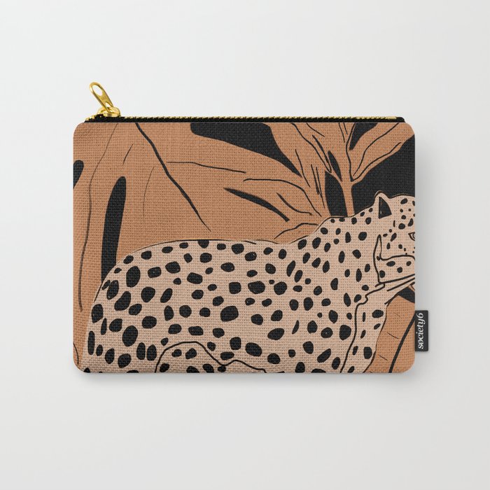 Minimal Jungle Abstract Art 1 Carry All Pouch Gallery Image 1