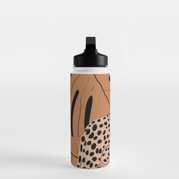 Minimal Jungle Abstract Art 1 Water Bottle Gallery Image 3