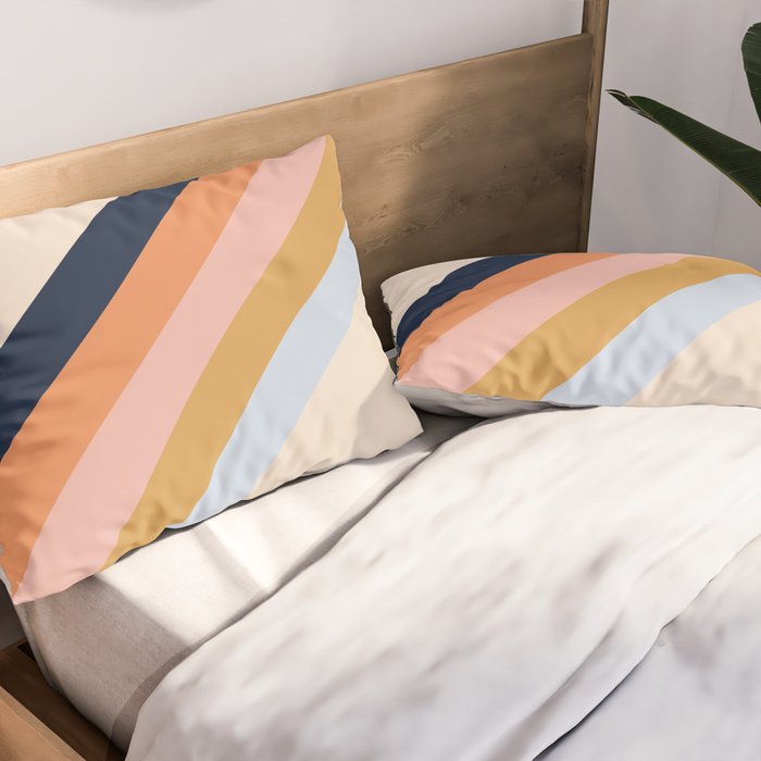 Retro stripes Pillow Sham Gallery Image 2