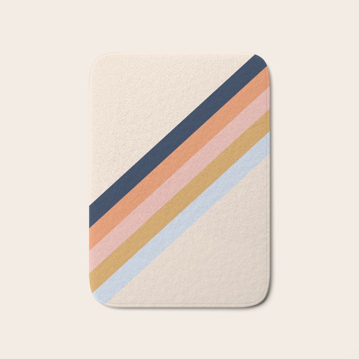 Retro stripes Bath Mat Gallery Image 1