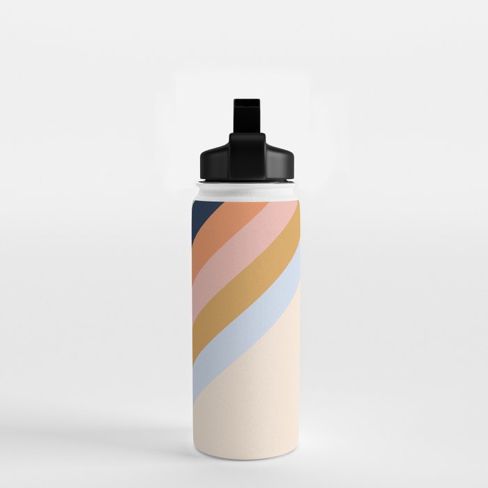 Retro stripes Water Bottle Gallery Image 2