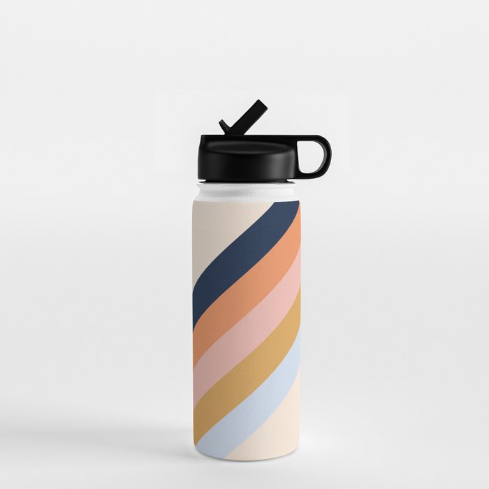 Retro stripes Water Bottle Gallery Image 1