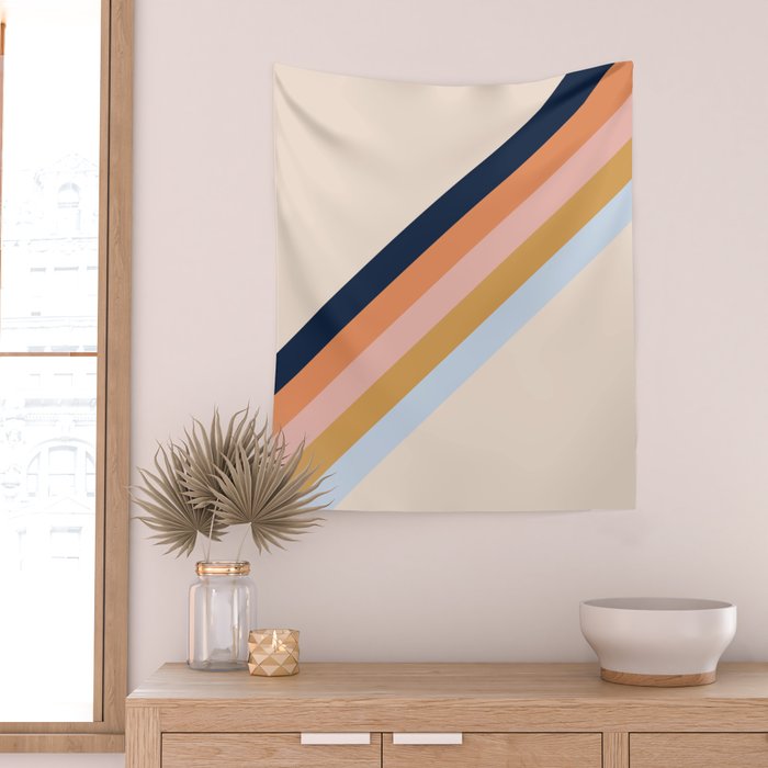 Retro stripes Wall Tapestry Gallery Image 2