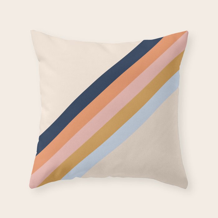 Retro stripes Throw Pillow Gallery Image 6
