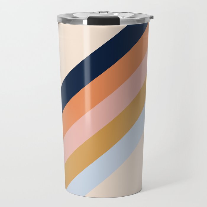 Retro stripes Travel Mug Gallery Image 1