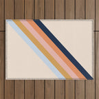 Retro stripes Outdoor Rug Gallery Image 1
