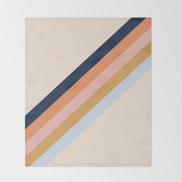 Retro stripes Throw Blanket Gallery Image 2