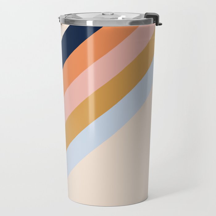 Retro stripes Travel Mug Gallery Image 2
