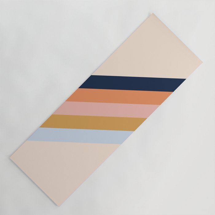 Retro stripes Yoga Mat Gallery Image 1
